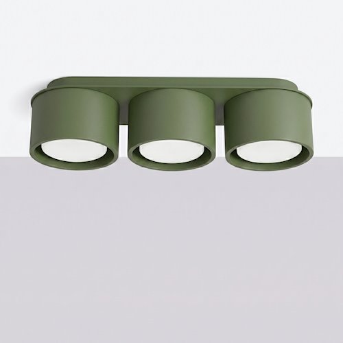 Lampa sufitowa potrójna tuba Modo 3xGx53 zielona oliwkowa