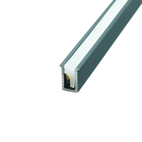 Profil LED wpuszczany wąski Tiny 7mm szary z kloszem 2m