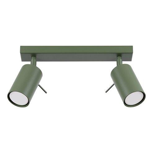 Kinkiet listwa z reflektorami Ring 2xGU10 zielony oliwkowy