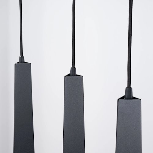 Lampa wisząca potrójna Prysm listwa 3xG9 czarna