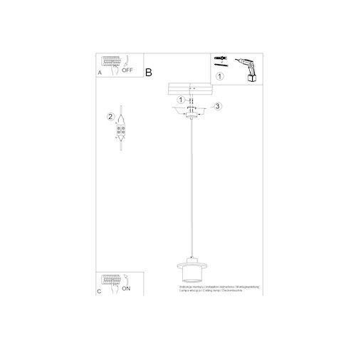 Lampa wisząca betonowa Mab 1xE27 szara/naturalne drewno