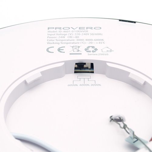 Panel LED okrągły czarny 24W natynkowy - przełącznik CCT