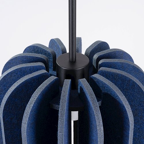 Lampa wisząca filcowa Mula 27 cm 1xE27 granatowa
