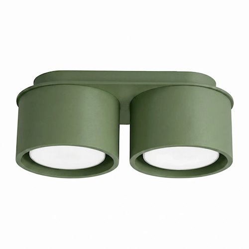 Lampa sufitowa podwójna tuba Modo 2xGx53 zielona oliwkowa