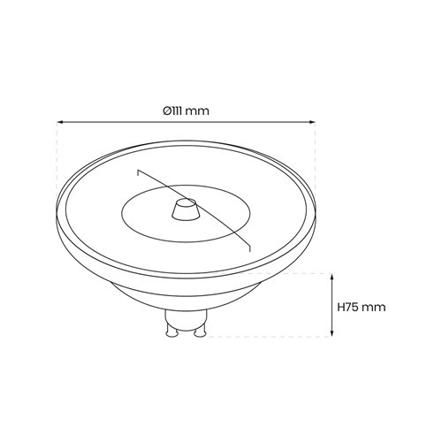 Żarówka LED AR111 GU10 10,5W 4000K Czarna z odbłyśnikiem