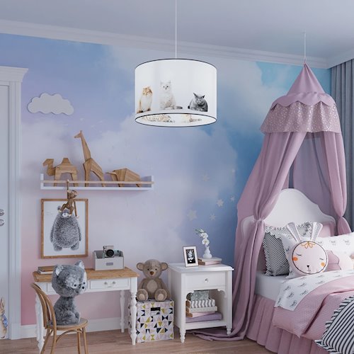 Lampa wisząca dziecięca Kitty 30 1xE27 wielokolorowa