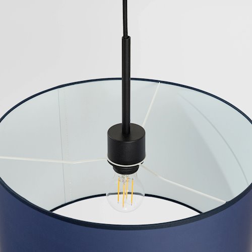 Lampa wisząca z abażurem Nevia 1xE27 granatowa