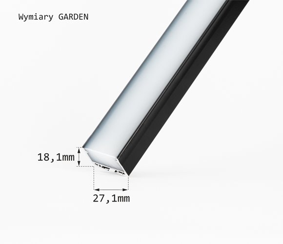 Oprawa liniowa LED IP68 Garden czarna 3000K 1m
