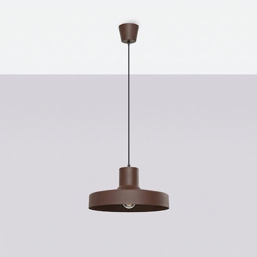 Lampa wisząca klasyczna Bilo 1xE27 brązowa