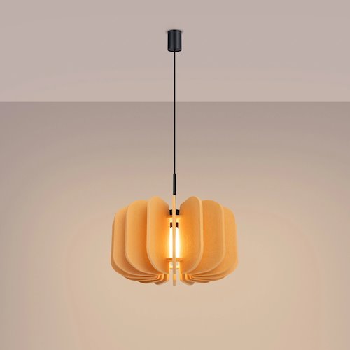 Lampa wisząca filcowa Mula 45 CM 1xE27 żółta