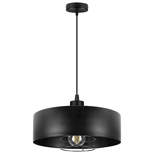 Lampa wisząca E27 czarny żyrandol Velto Loft 30cm