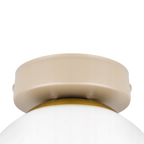Lampa sufitowa mleczna kula Bali 15cm 1xE27 beżowa