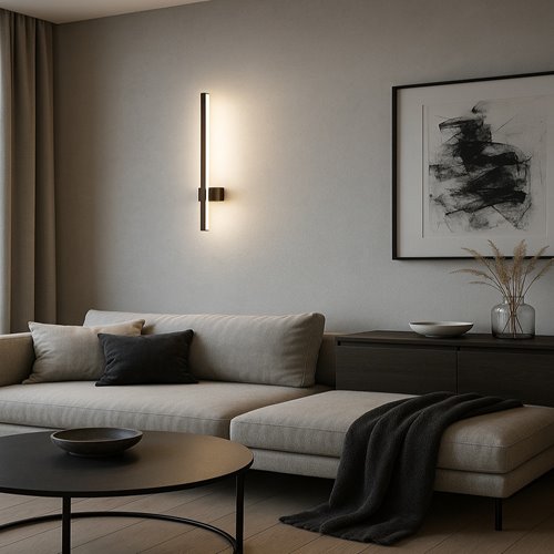 Kinkiet ścienny liniowy LED Lira 8W 60cm czarny 4000K