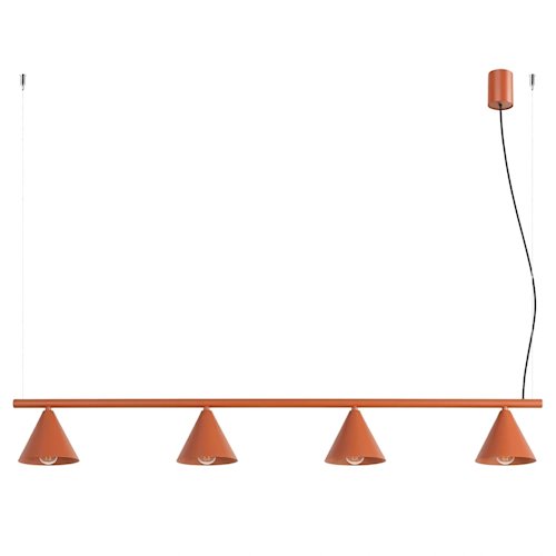 Lampa wisząca Nox 4-punktowa 4xE14 ochra czerwona