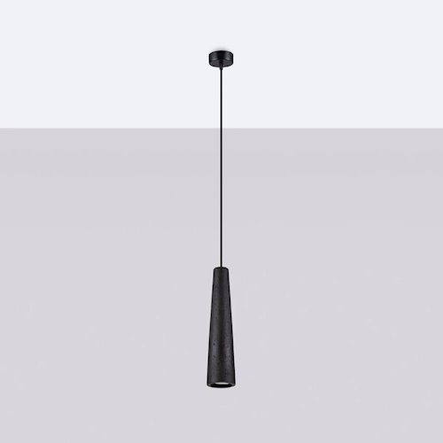 Lampa wisząca betonowa Electra 1xGU10 czarna