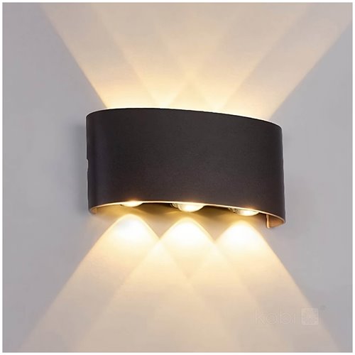 Kinkiet zewnętrzny góra dół Lumepra 6W 3000K czarny