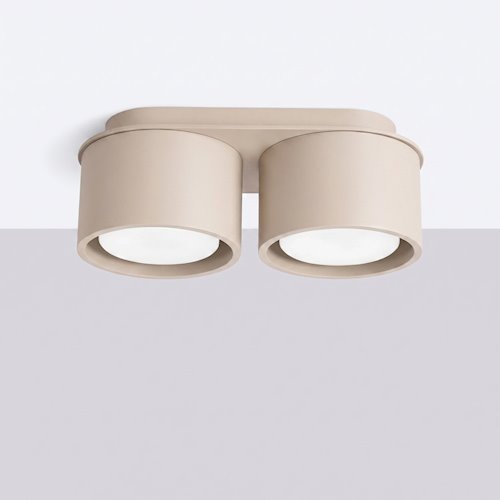 Lampa sufitowa podwójna tuba Modo 2xGx53 taupe