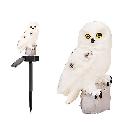 Lampa LED Sowa solarna wbijana 40cm