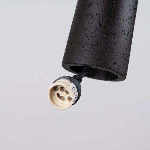 Lampa wisząca betonowa Electra 1xGU10 czarna