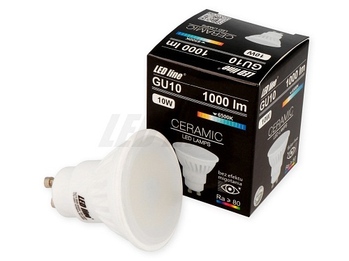 Żarówka LED GU10 10W 1000lm LED line® biała zimna 6500K