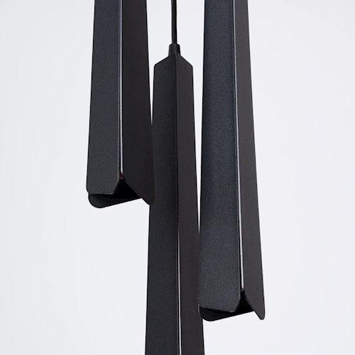 Lampa wisząca potrójna Prysm okrągła 3xG9 czarna
