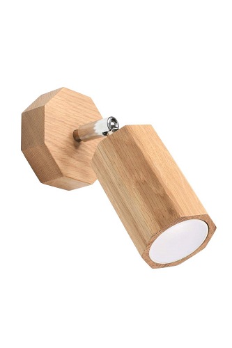 Reflektor ścienny drewno 1xGU10 ZEKE dąb