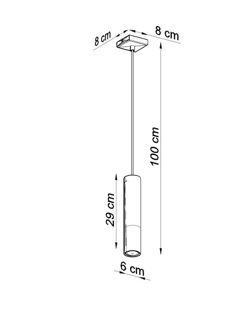 Lampa wisząca tuba LOOPEZ 1xGU10 czarny/miedź