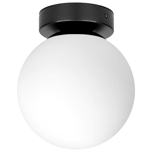 Lampa sufitowa mleczna kula Bali 15cm 1xE27 czarna