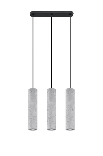 Lampa wisząca industrialna LUVO 3L 3xGU10 szary beton