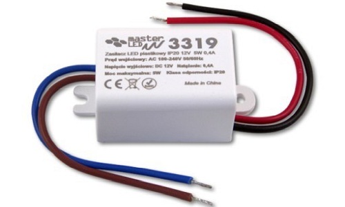 Zasilacz LED plastikowy IP20 12V 5W 0,4A