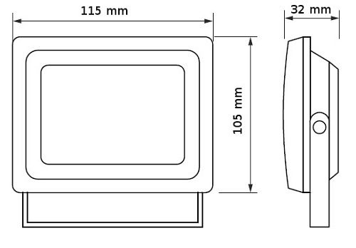 Halogen / naświetlacz LED 10W 850lm SMD IP65 szary - biała dzienna