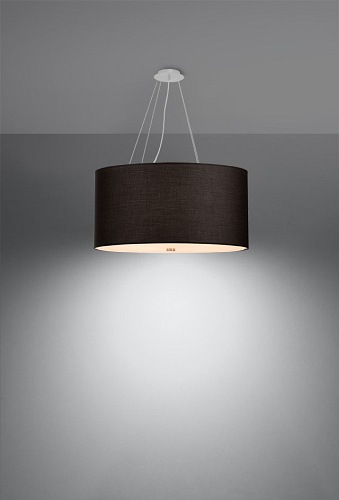 Lampa wisząca okrągła OTTO 60 cm czarna 5xE27