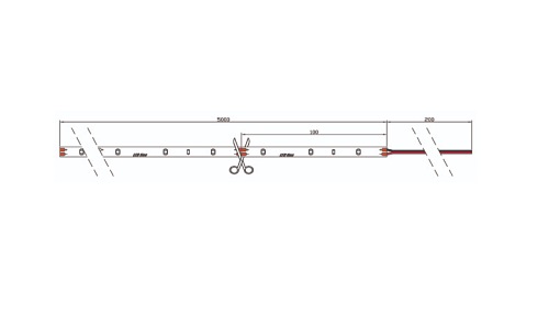 Taśma LED line 150 SMD 3528 biała zimna 6500K 5 metrów