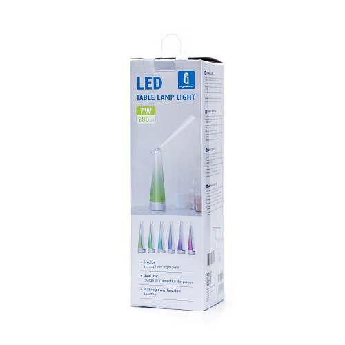 Lampka biurkowa LED 7W dotykowa z podświetleniem RGB