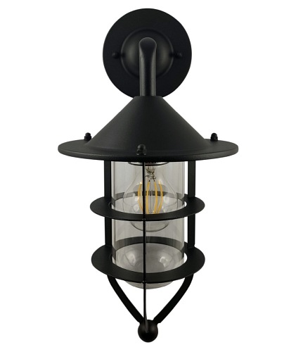 lampa elewacyjna czarna loft retro