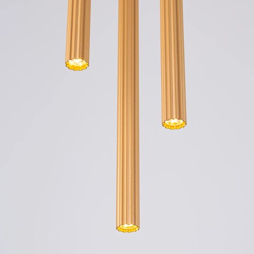 Lampa wisząca potrójna Arche okrągła 3xG9 złota