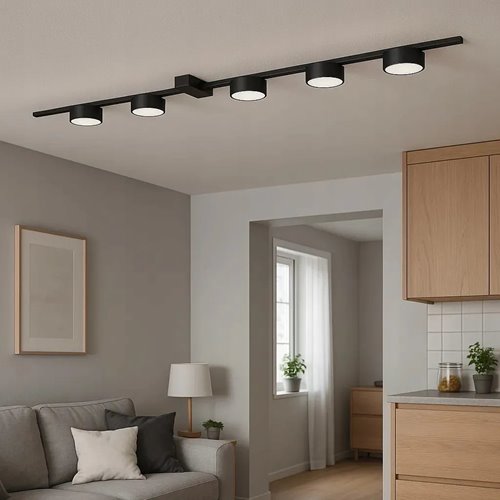 Lampa sufitowa listwa Zeta 90cm 5xGX53 czarna