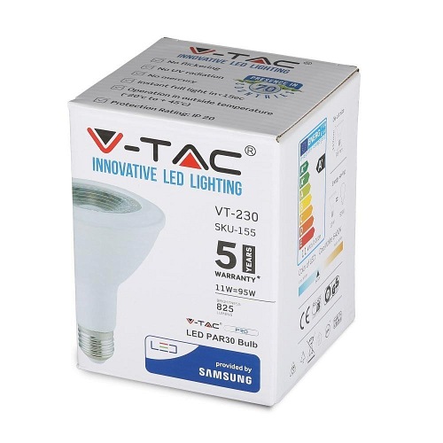 Żarówka LED V-TAC Samsung 11W E27 PAR30 VT-230 3000K 825lm