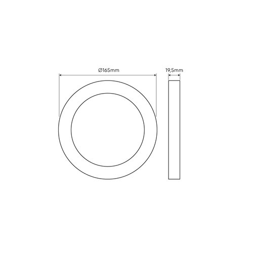 okrągły panel LED 12W easyfix dzienny