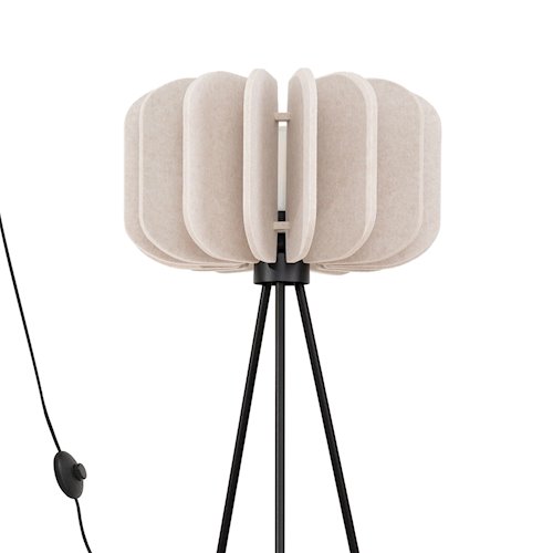 Lampa podłogowa filcowa Mula 45cm 1xE27 beżowa
