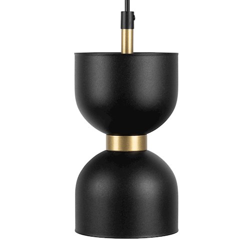 Lampa wisząca klepsydra Kai GX53 czarno-złota