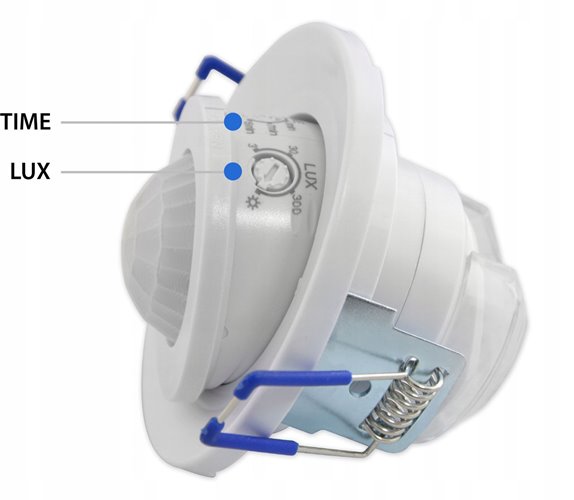 Czujnik ruchu PIR sufitowy podtynkowy