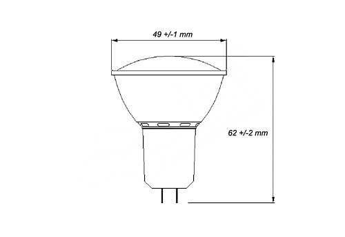 Żarówka LED MR16 GU5.3 230V 6W 570lm - biała ciepła