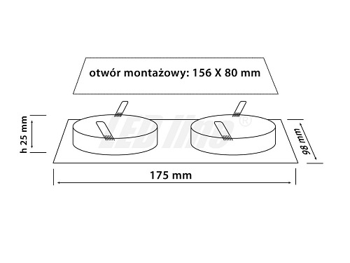 Oprawa sufitowa LED line podwójna ruchoma - srebrna szczotkowana