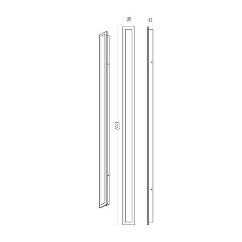 Lampa architektoniczna LED 30W 150cm Wow CCT czarna