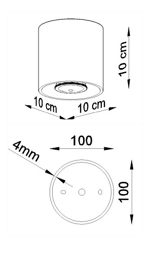 Halogen natynkowy okrągły ORBIS 1xGU10 Antracyt