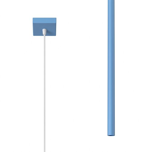 Lampa wisząca pojedyncza tuba Pastelo 1xG9 błękitna
