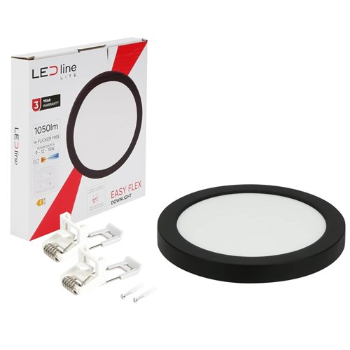 Panel LED okrągły Easy Flex 9-12-15W CCT 1050lm czarny