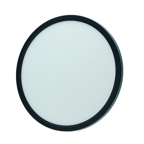 Panel LED okrągły czarny 24W natynkowy 4000K z czujnikiem ruchu