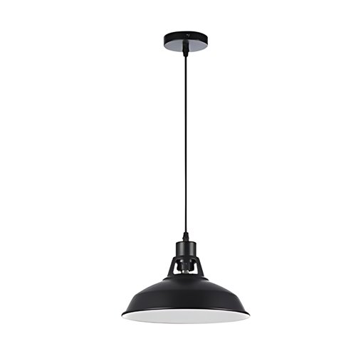 Lampa wisząca industrialna Finix 1xE27 czarna
